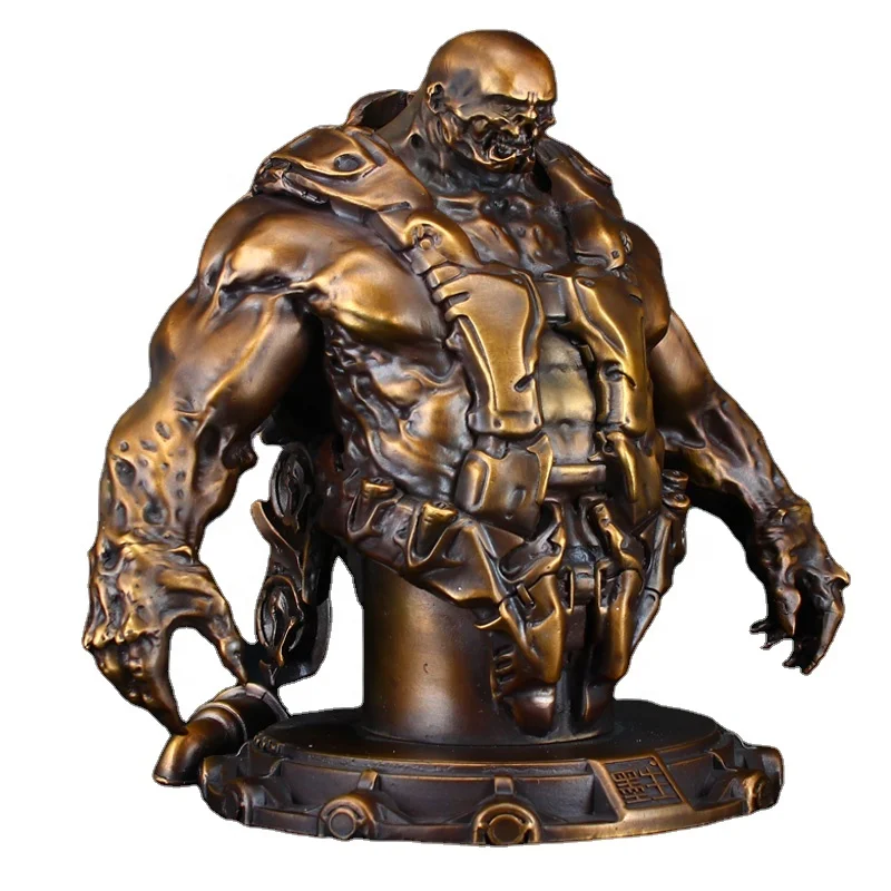 Modern Art Movie Action Figure Metal Brass Casting Giant Warcraft Characters Anime Sculpture For Sale