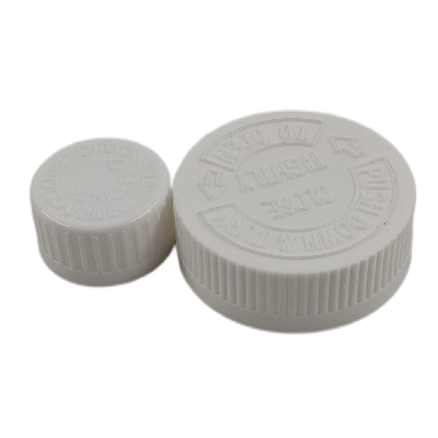 Wholesale Childproof Screw Bottle Top Lid Plastic Child Resistant Cap in different size