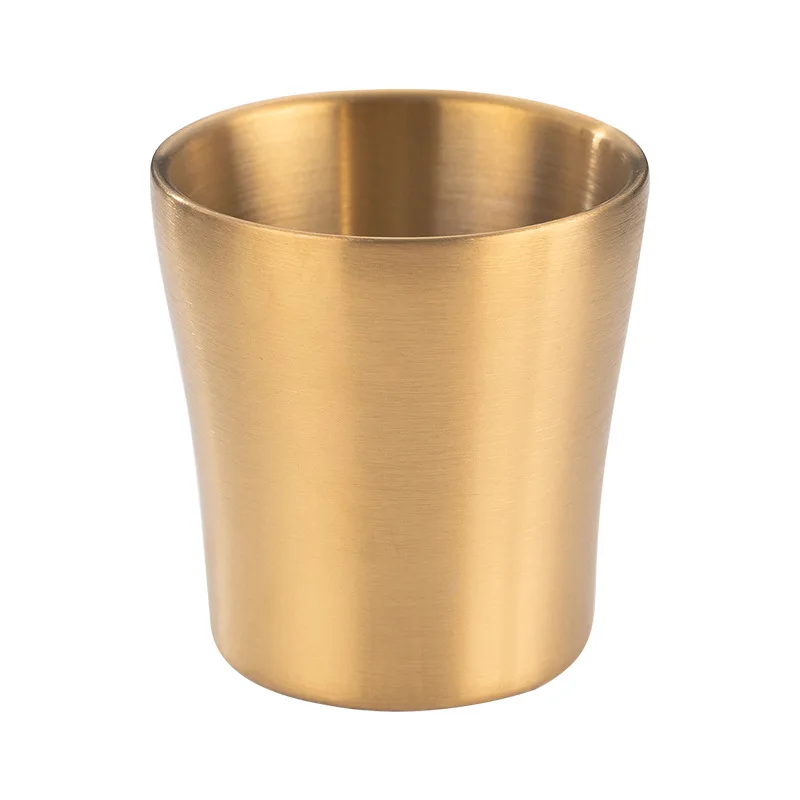Mug gold metal sublimation custom korean tea water stainless steel double wall coffee cup