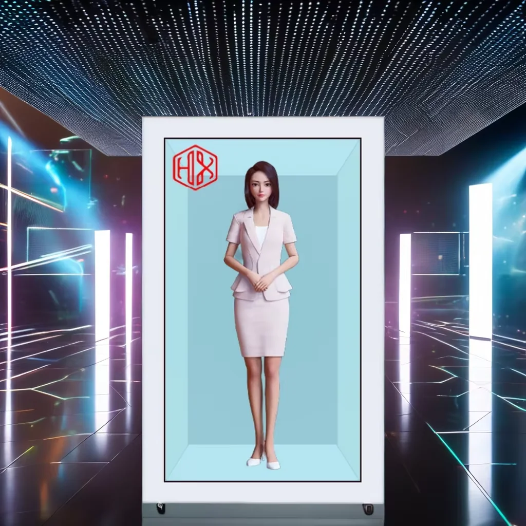 HXXK TOUCH Customized 21.5inch-98inch Interactive LED Display Showcase Indoor 3D Hologram Touch Screen Advertising for Education