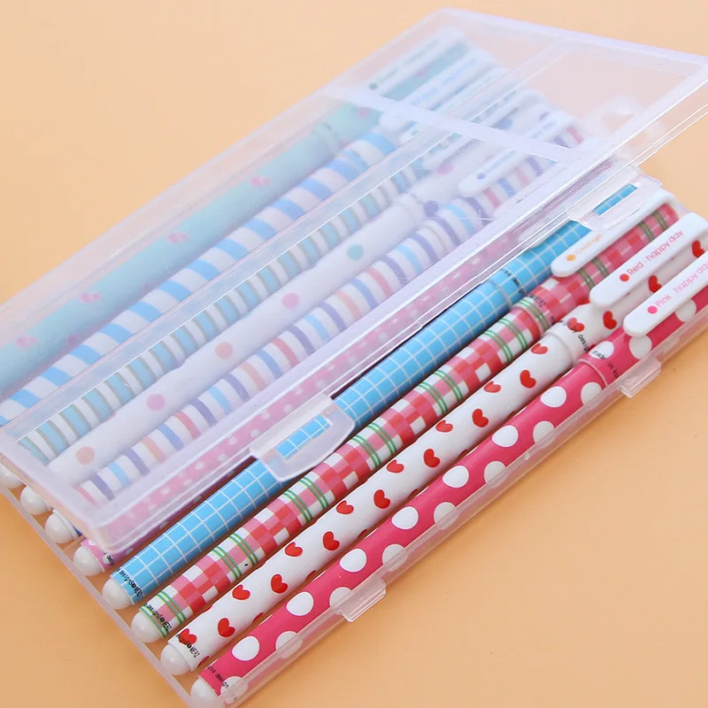 10pcs/set  Kawaii Lovely cute cartoon multicolor gel pen plastic custom gel pen for kids
