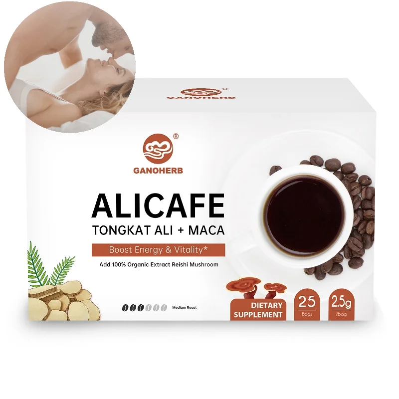 OEM ISO kOSHER USDA Certified Organic Ganoderma Lucidum Lingzhi Extract Tongkat Ali Herbal Supplement Coffee