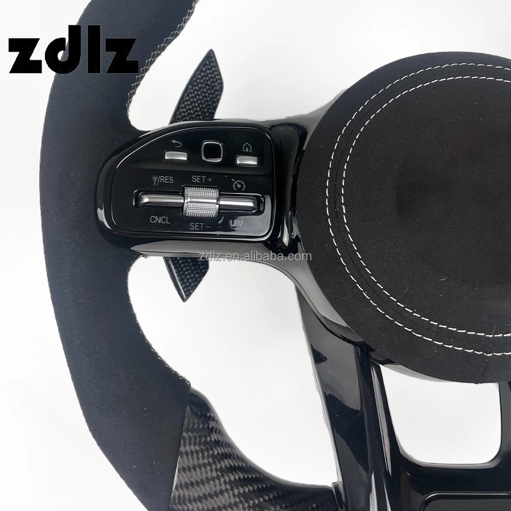Custom Car Steering Wheel Upgrade Fit for Mercedes Benz AMG W204 W205 cls  w218 Real Carbon Fiber Steering Wheel