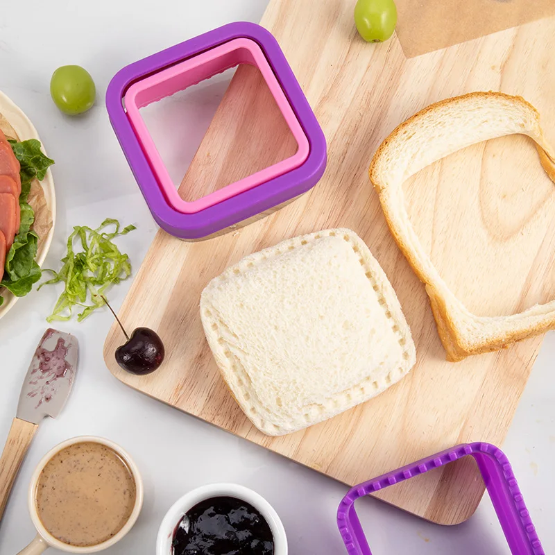 Kitchen Tools Custom Shape Plastic Bread Crust Sandwich Mold Cutter and Sealer Maker Set for Kids