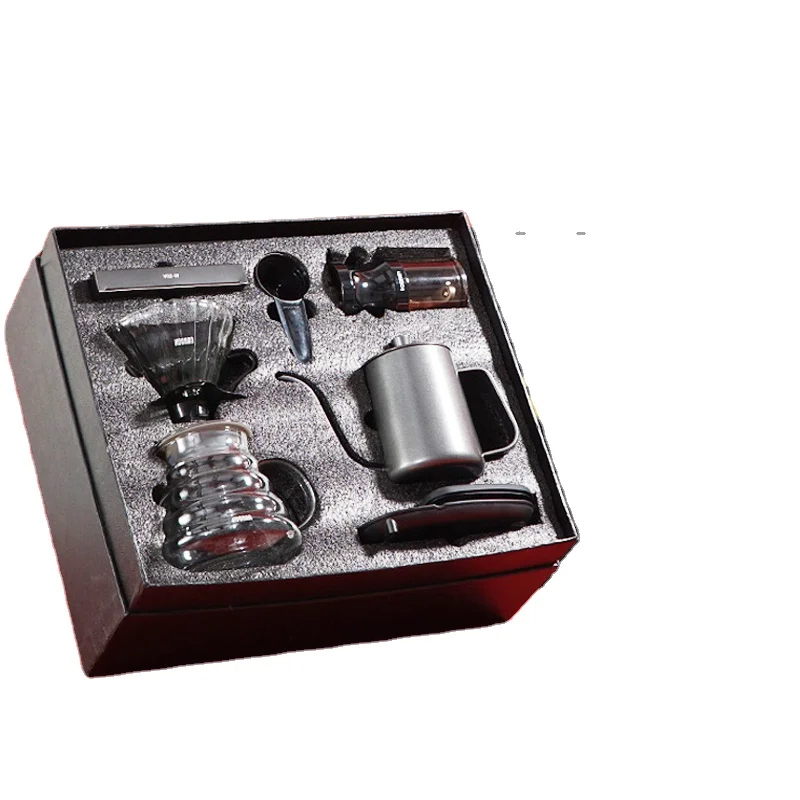 Promotional Gift Cone Shape Large Single Hole Plastic Barista V60 Coffee Dripper Coffee Brewing Filter Cup  set