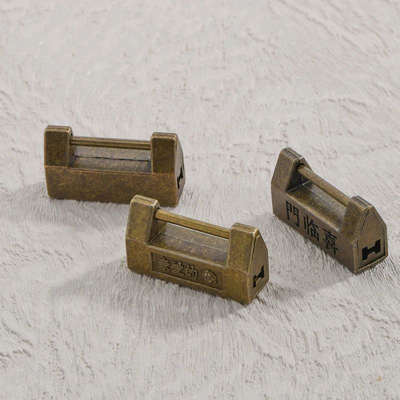 Antique lock buckle Mini 11 Antique Chinese Style Locks for Furniture Wooden Boxes Gift Boxes Decorative Accessories