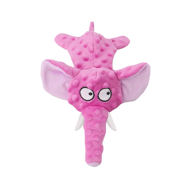 Fast Shipping Hot Sales Long Shape Blue 30cm Dog Chew Toy Stuffed Animal Elephant Lying Dog Plush Chew Toys