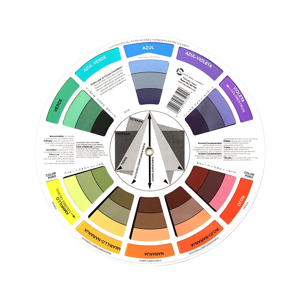 Greek Art Tattoo Ink Color Wheel Artist Makeup Color Wheel for Tattoo Supply