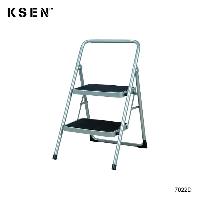 Modern 2-Step Steel Strong Stool with Insulation Ladders KC-7022D for Apartment Use