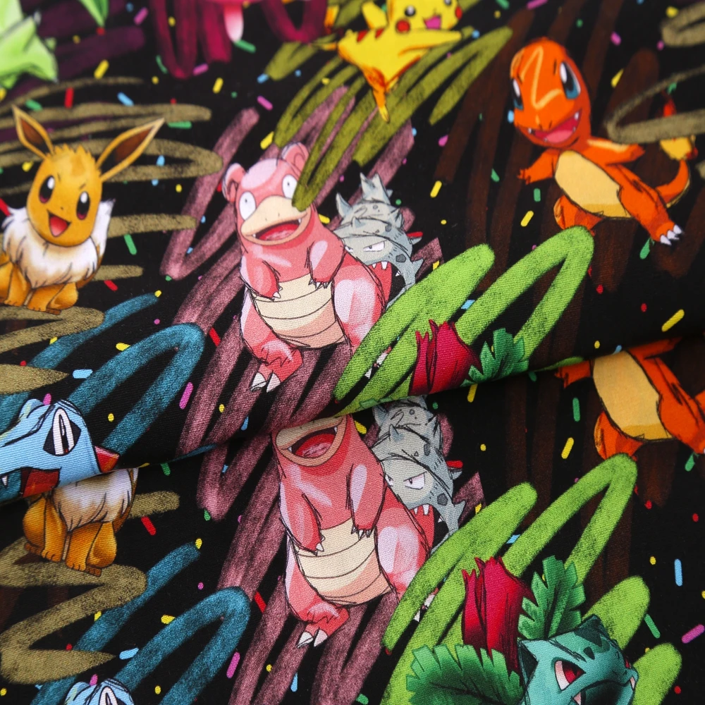 Newest Product Digital Printing On Fabric Cute Cartoon Animals Design Printed 100% Pure Cotton Poplin Fabric