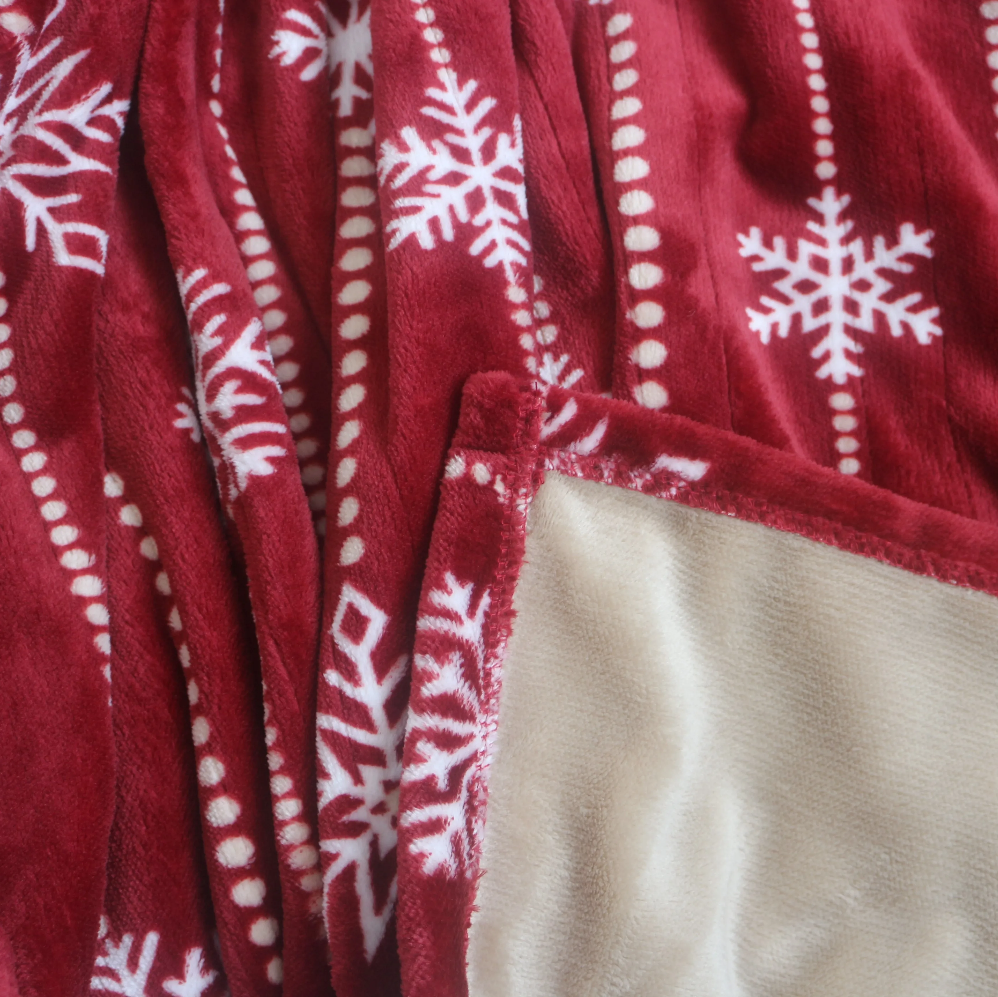 High Quality Red Snowflake Flannel Electric Heating Blanket