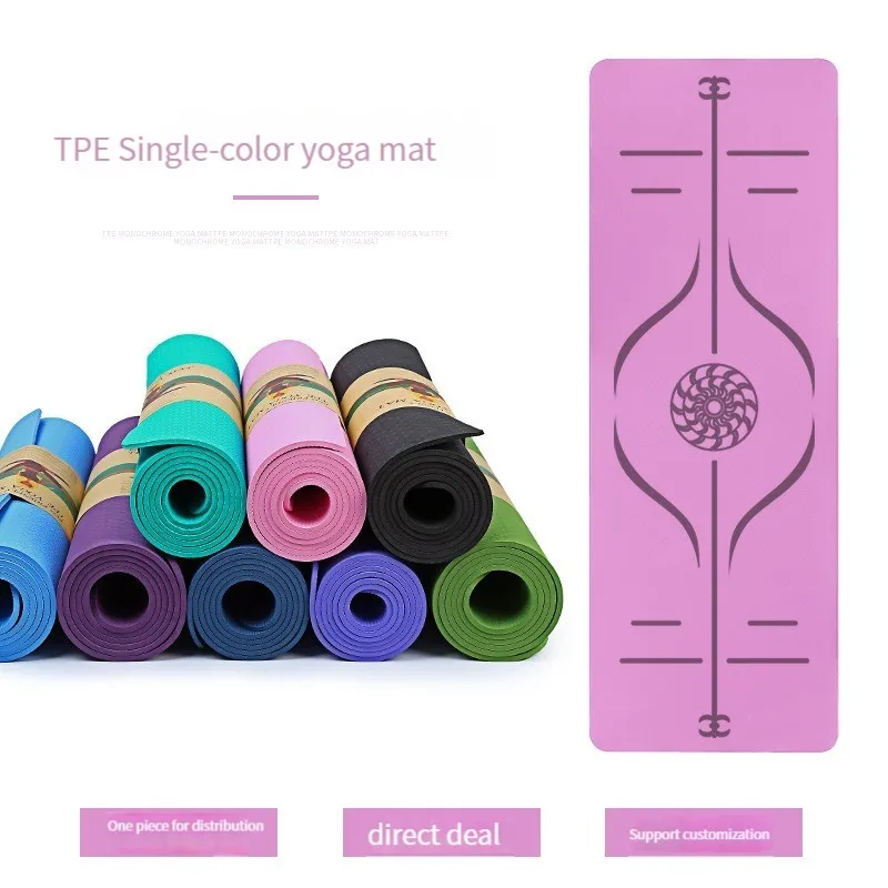 Eco friendly TPE yoga mat Anti-slip Yoga Mat Women Workout Mat for Yoga and Pilates Home Indoor Exercise Fitness