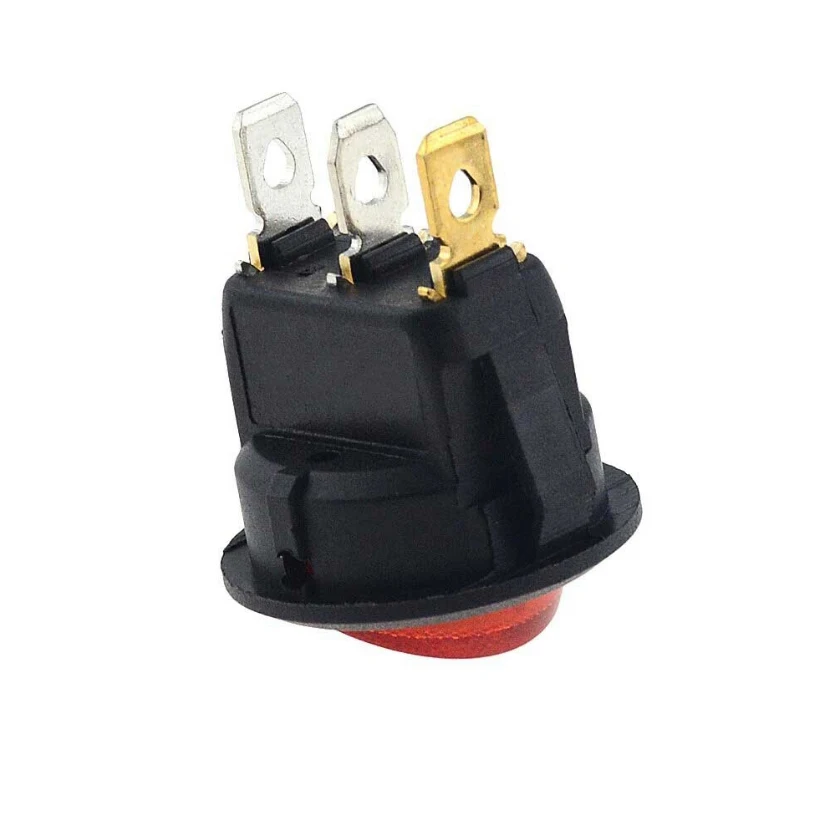  16A 12V KCD1 светодиодные фары для автомобиля круглый Rocke switchr на включения/выключения SPST 3 шпильки кнопка переключения переключатель DIY Аксессуары 20