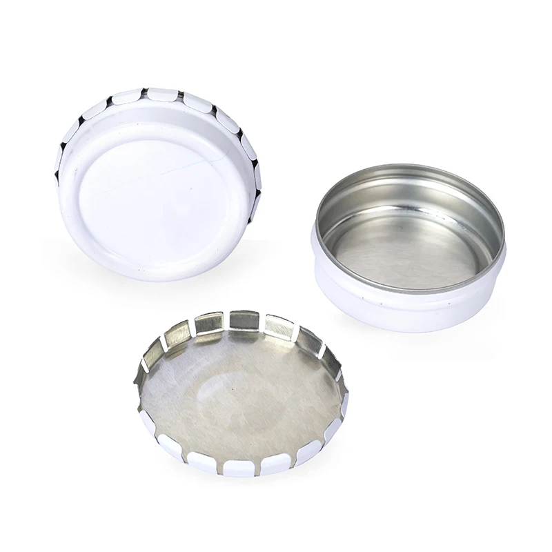 Factory Custom Metal Mint Box Small Round Childproof Tins Can Click Clack Tin For Bonbon Small Flat Round Metal Tin100ml