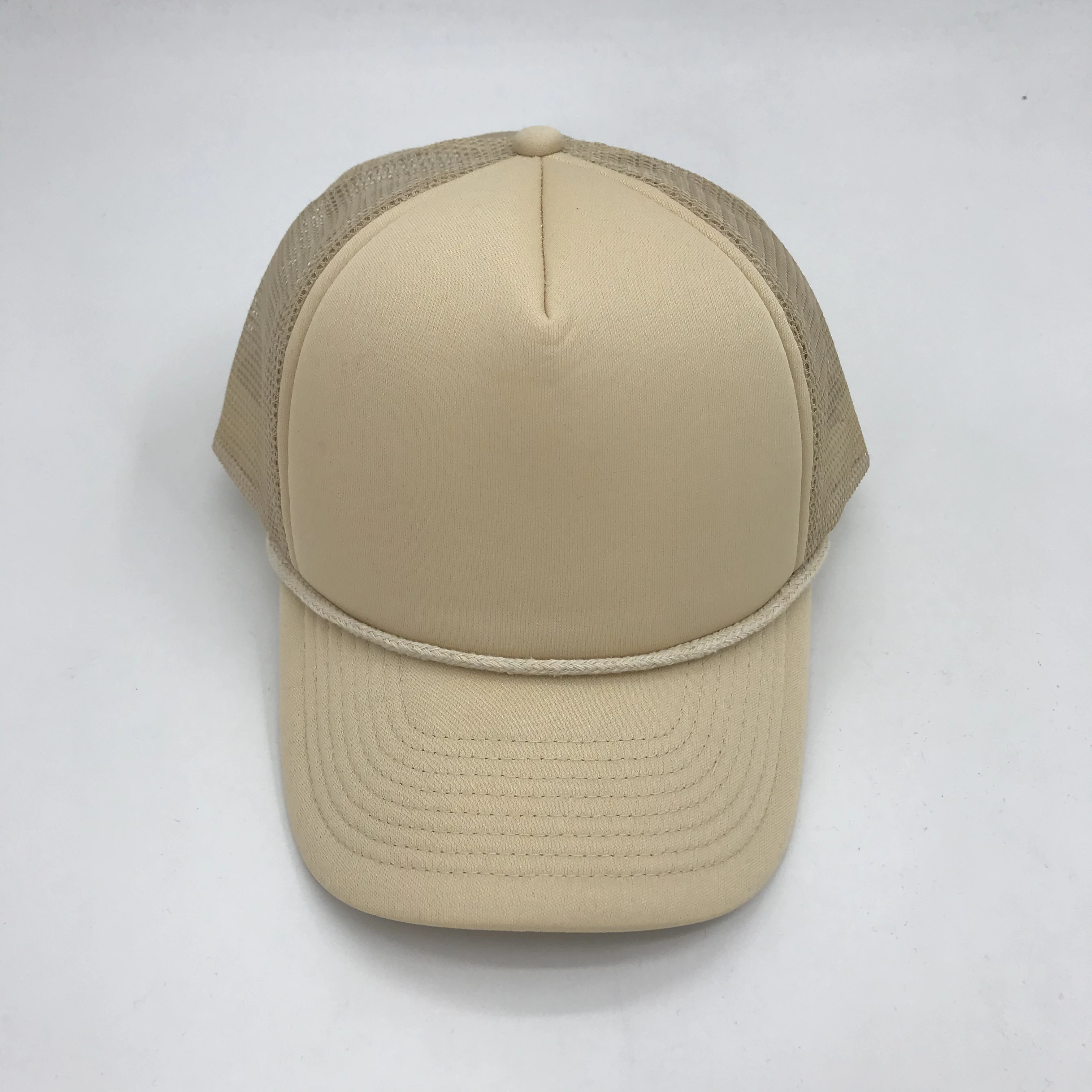 Custom Puff Printing Embroidery Logo Blank 5 panel Polyester Foam Trucker Hats Mesh Caps