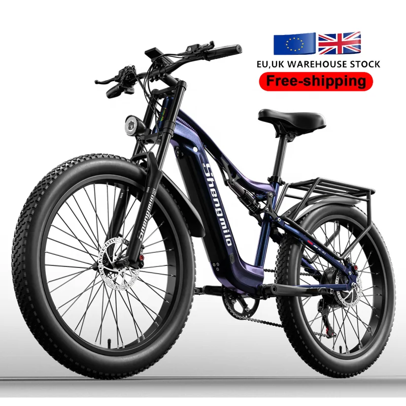 EU UK Warehouse electric bike bicycle ebike with bafang motor 26 inch  full suspension speed electric mountain bike mountain