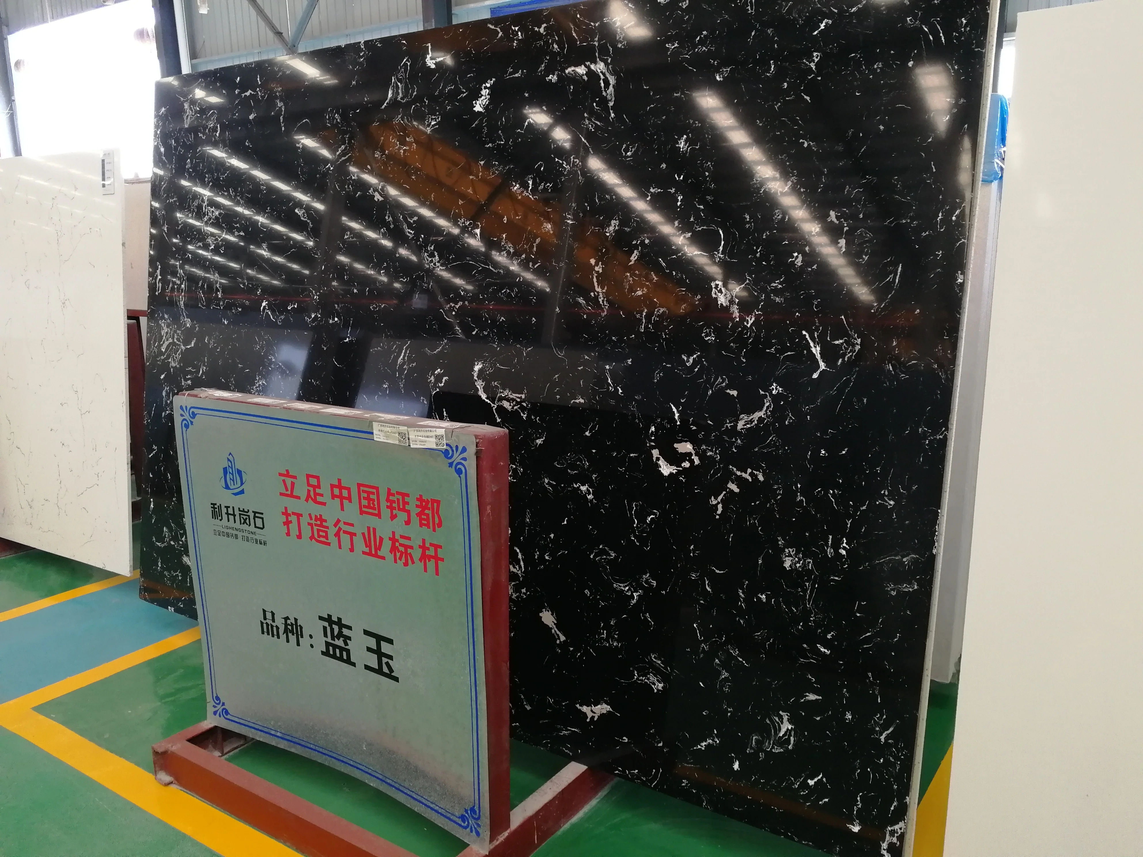 Factory price custom indoor decoration cut to size artificial black marble