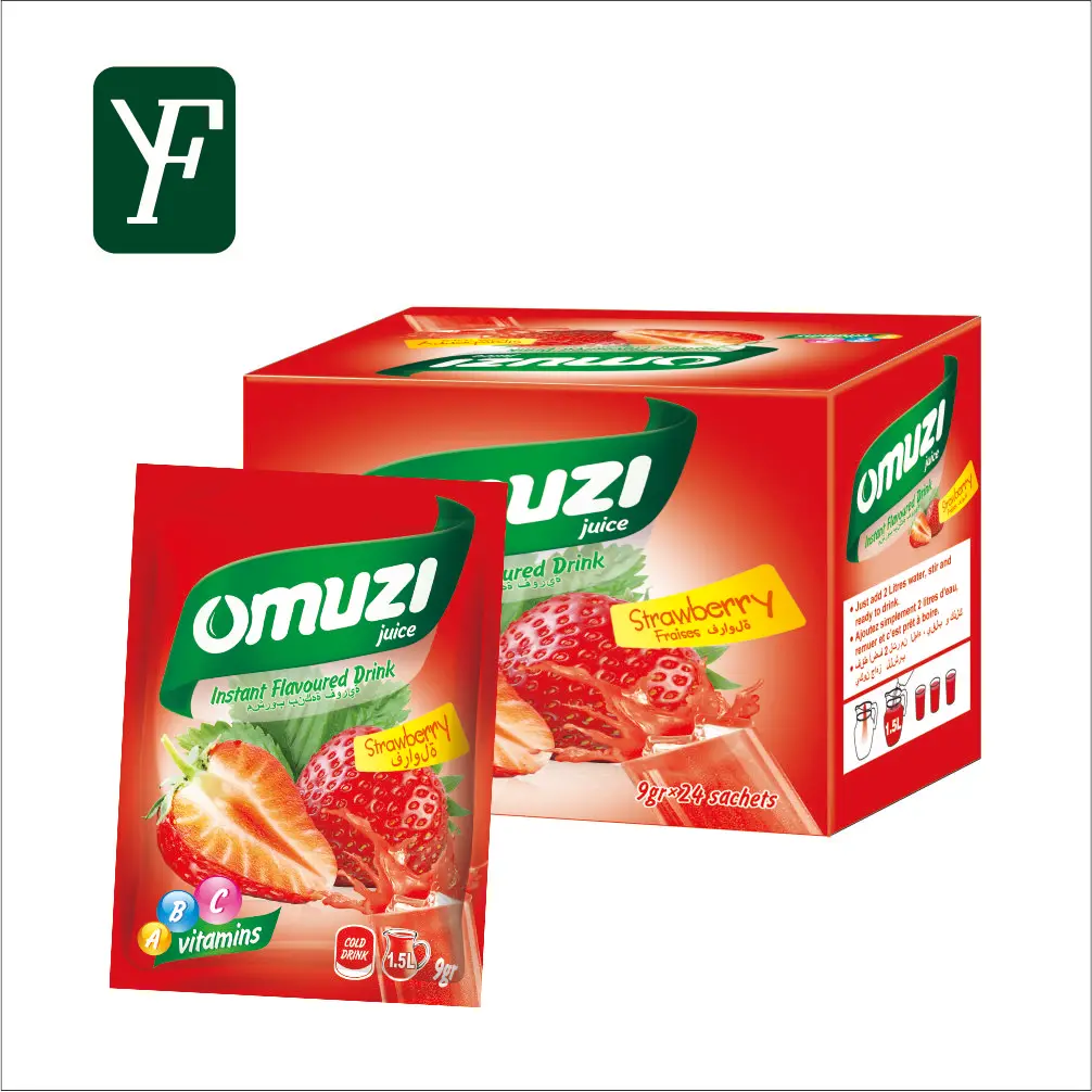 
5g 9g 15g Instant Fruit Drink Strawberry Flavor Powder Cool Drink 