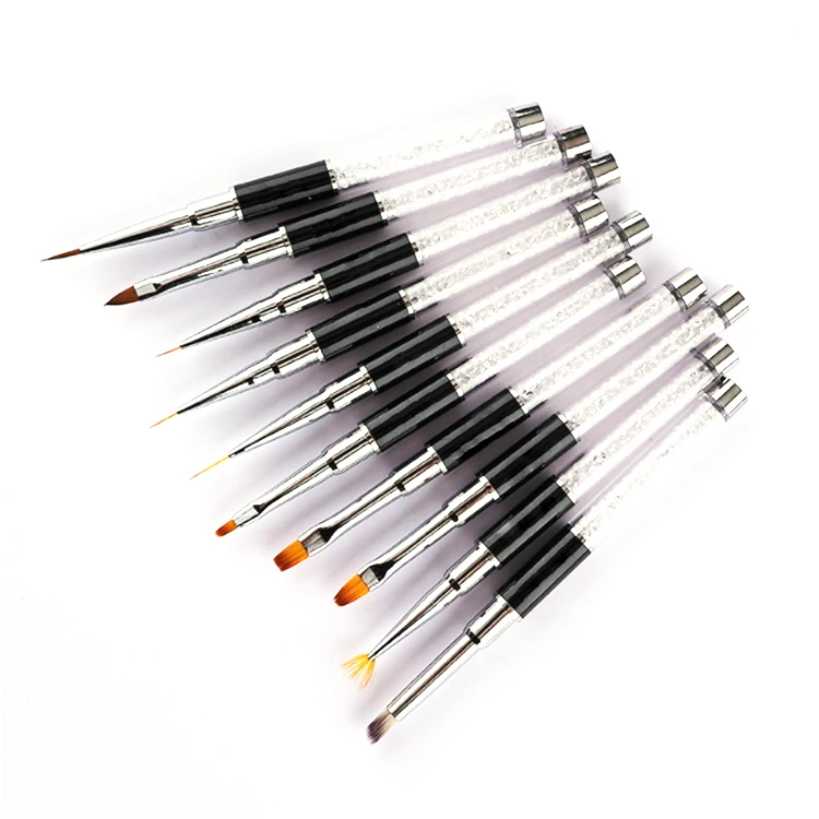 High Quality Acrylic Manicure Brush Multi Function Nylon Nail Art Brush Set