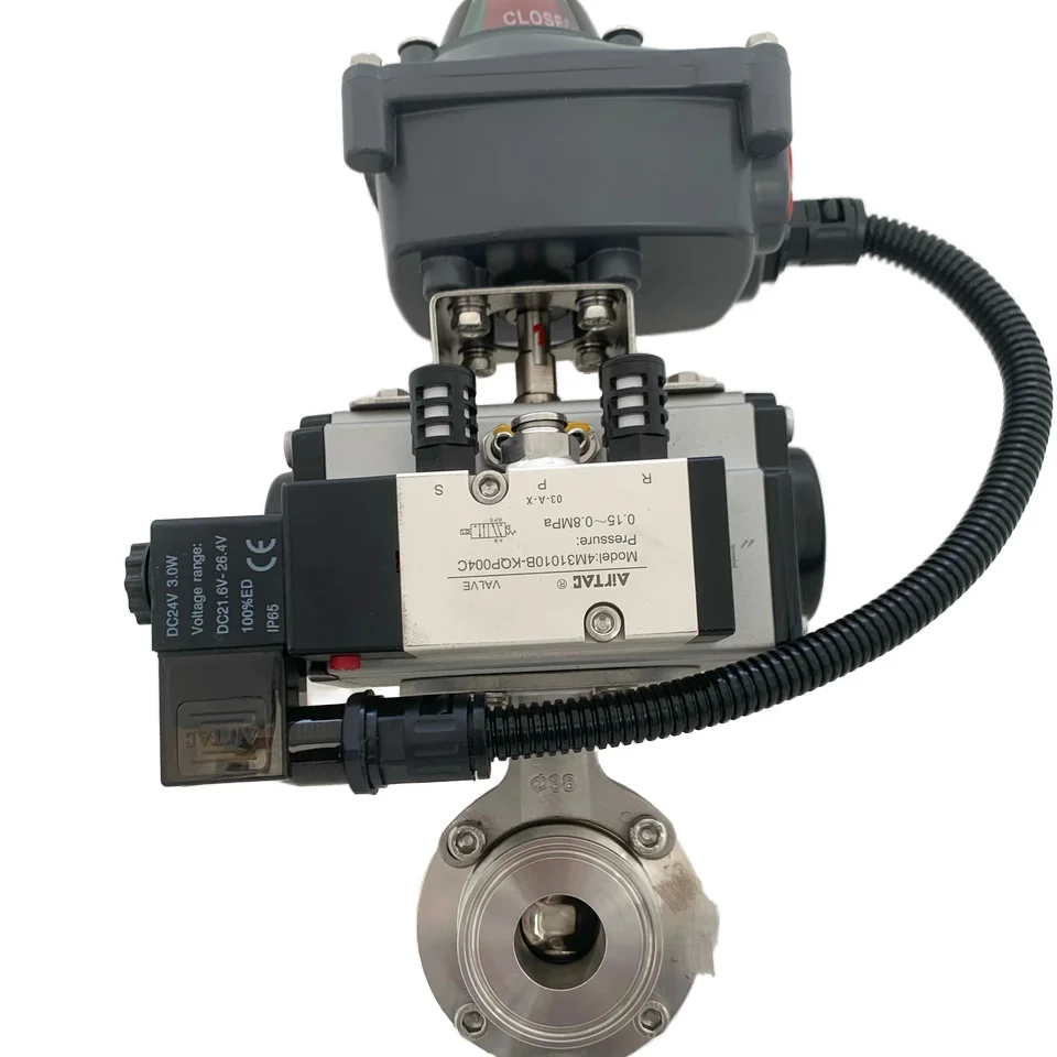High Quality Stainless Steel 304/316 Solenoid Valve Pneumatic Actuator Ball Valve Water Gas Acid Oil Manual Customizable OEM