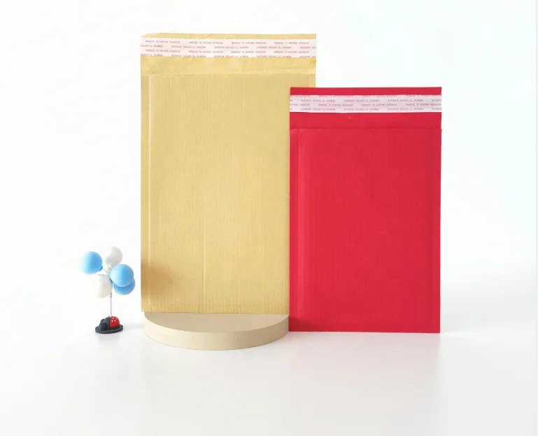 Eco friendly paper padded mailers  hi-low folding fan shape padded mailers paper flute mailers corrugated paper padded envelopes