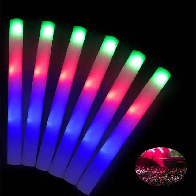 Wholesale Custom Logo Cheering Glowing Light Up Party Led Foam Sticks for Concert Parties Neon Party