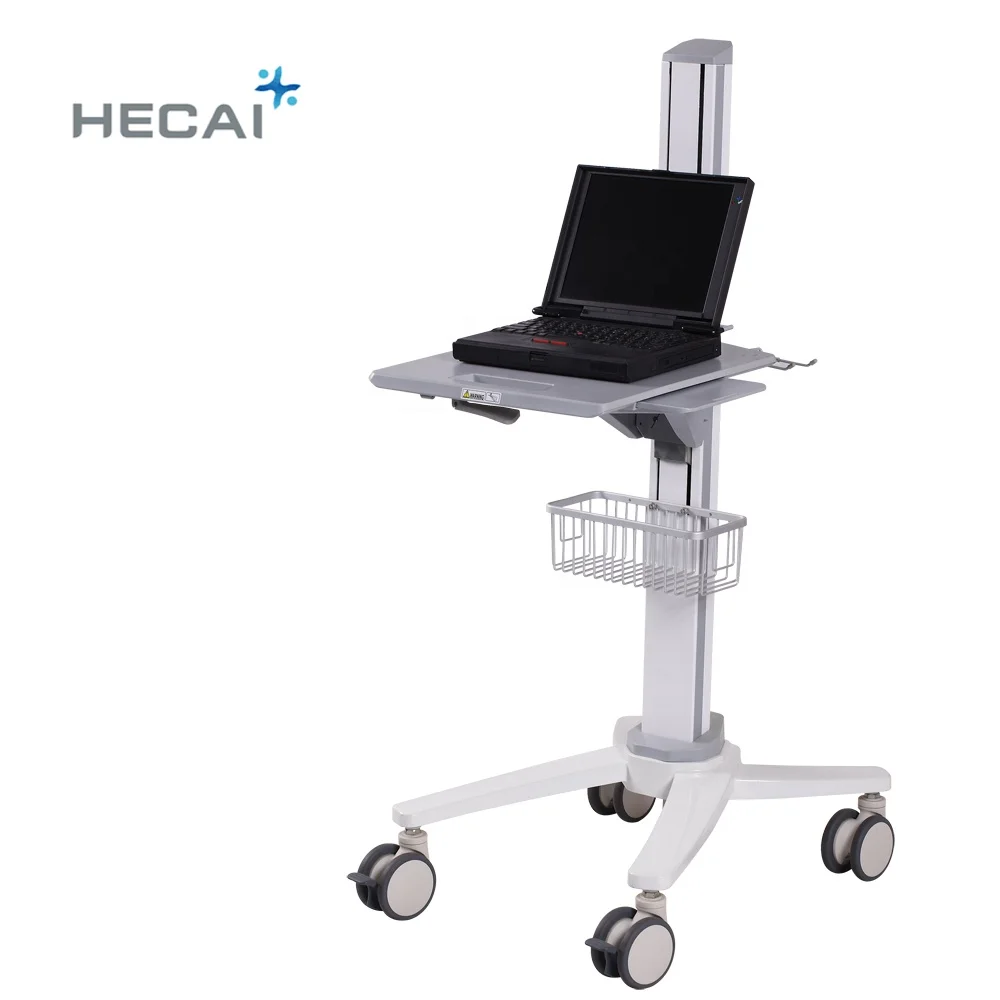 New Pattern Doctor Check-in Cart Nursing Computer Trolley With Wheels And Keyboard Tray Hospital Furniture