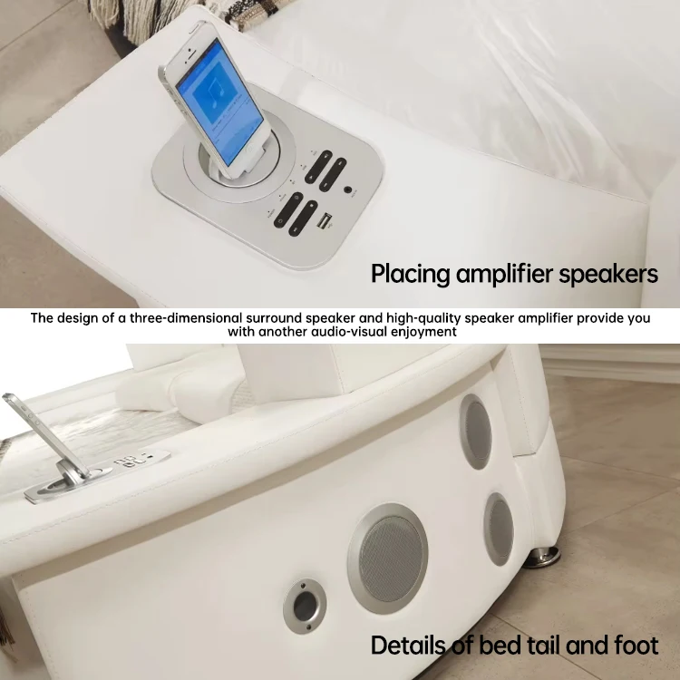 Luxury bedroom furniture sets smart bed with massage function Hot sale fashion modern multi function Hotel sex round beds