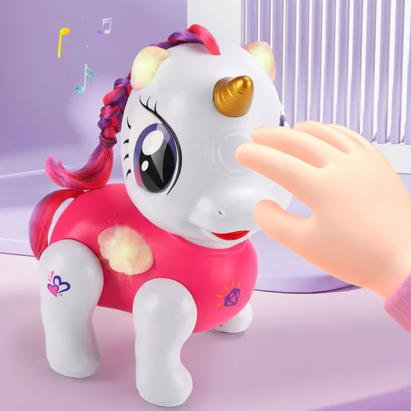 Unicorn Toy with Interactive Walking Dancing Hand Motion Gestures Program Rc Robot Pets For Kids Gift smart AI robot toy