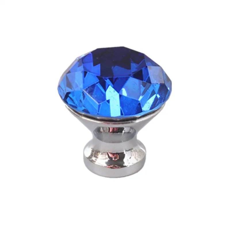 Manufacturers wholesale crystal diamond drawer handle single-hole cabinet door handle furniture crystal handle