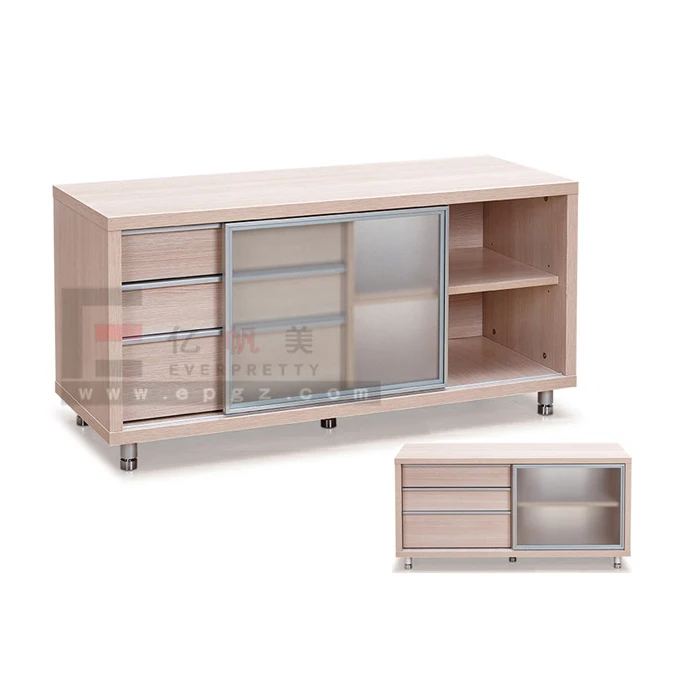 Modern Style Cheap Home Tempered Glass Top Coffee Table Living Room Wooden Coffee Tea Table