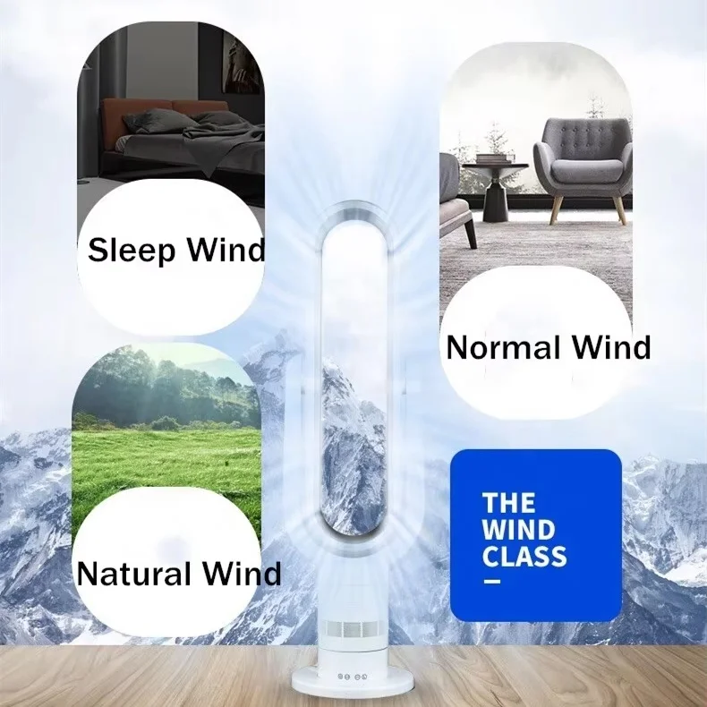 Factory Price 38 Inches Durable ABS and DC Motor Soft Wind 10 Fan Speed Electric Floor Cool Wind Tower Bladeless Fan