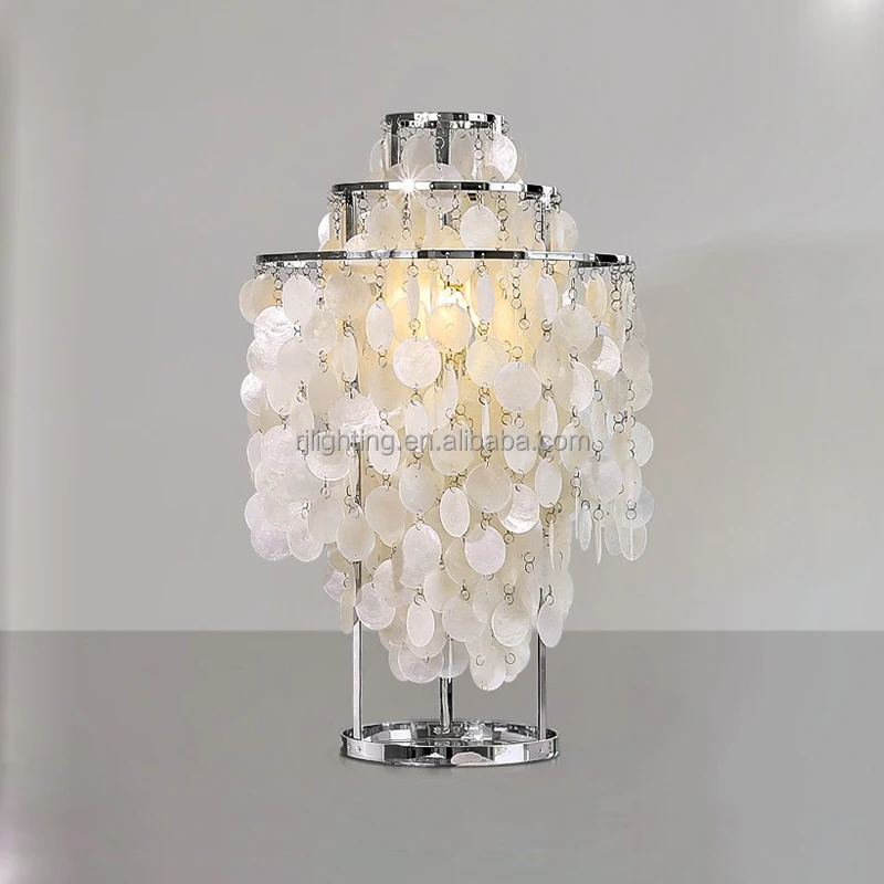 Modern art conch pendant bedroom living room bedside bar table lamp light vertical pearl shell floor lamp led table lamps