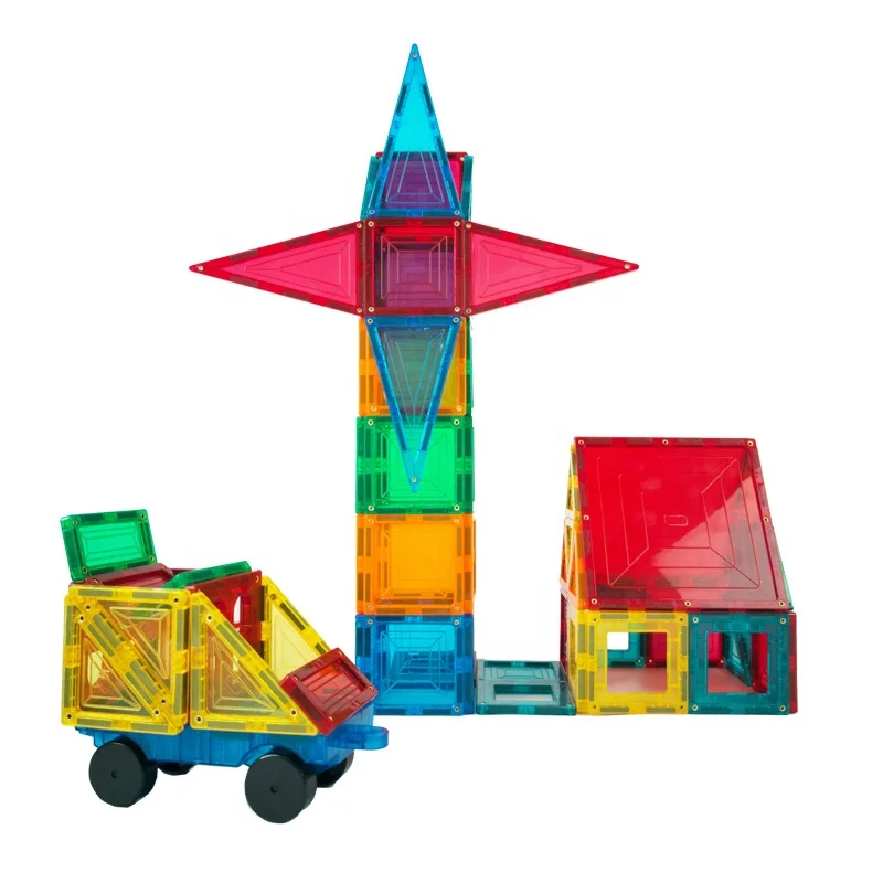 hangzhou 70 piece glow magnet building marble run race track magnetic tiles Magnetic Marble Run Tiles