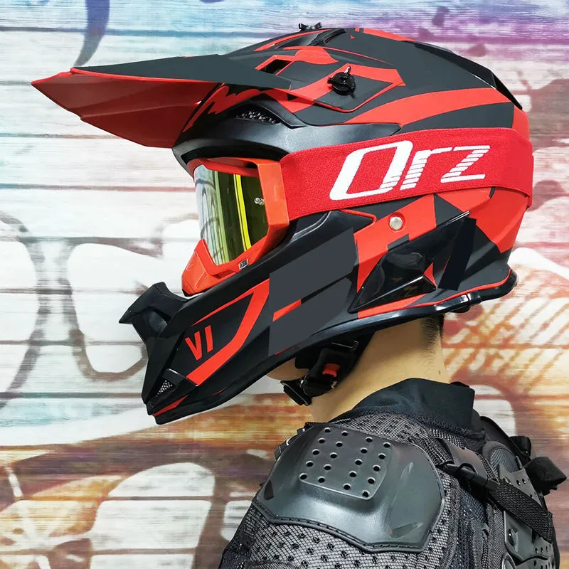 High Quality ABS Professional Rally Motocross Full Face Protective Helmet Mountain Racing Downhill Bike Kart Ski Helmet