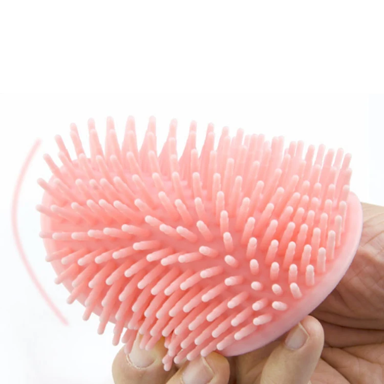 Пищевая Мягкая силиконовая Детская щетка массажная для ванны с ручкой простая в