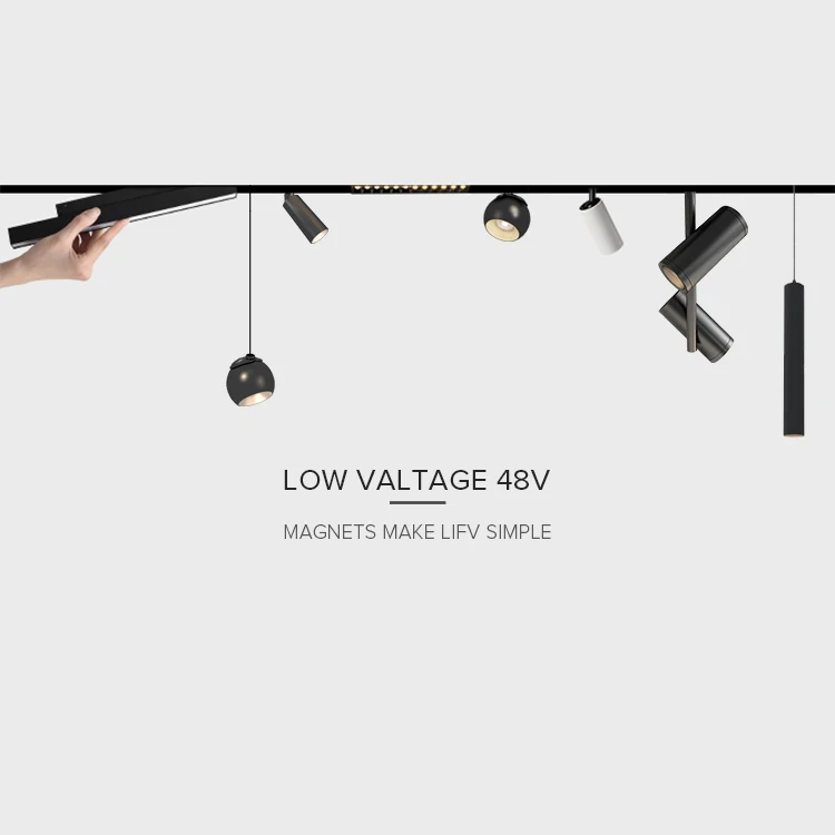 Adapter Phase Dali Tuya Ziggbe Rail Spotlight Recessed 24v 48v 15w 25w 30w Linear Magnetic System Led Track Light
