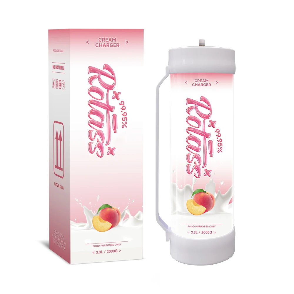 Rotass 2000g cream charger 3.3L whipping cylinder whipped cream charger with US EU delivery