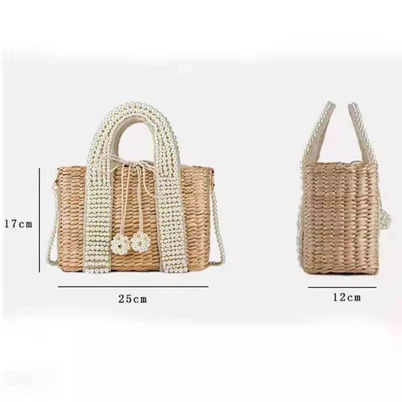 Handcrafted Wholesale Straw and Rattan Handbag Beach Bag Summer Hand Bag