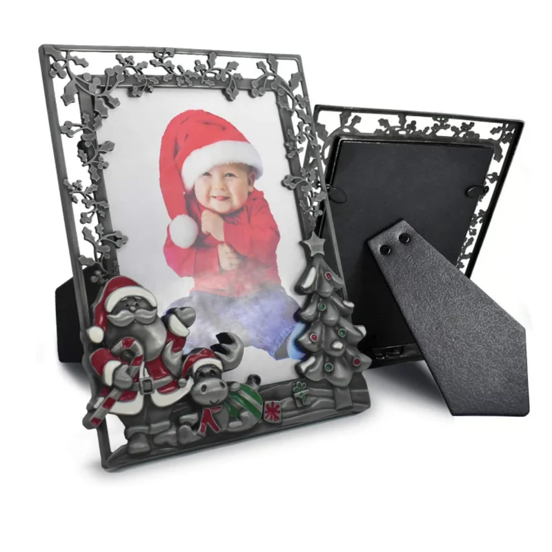 Настольное Рождественское украшение 3D старая цветная металлическая фоторамка на заказ