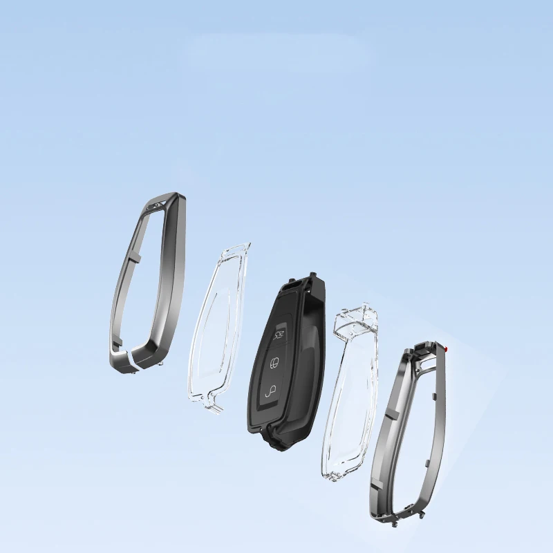 Wholesale metal car protective case shell for ford series car mondeo focus kuga series car metal chain custom metal case shell