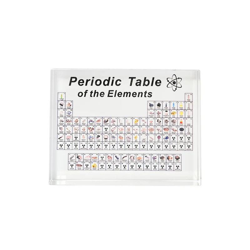 Custom Chemistry Transparent Acrylic Periodic Table With UV Print