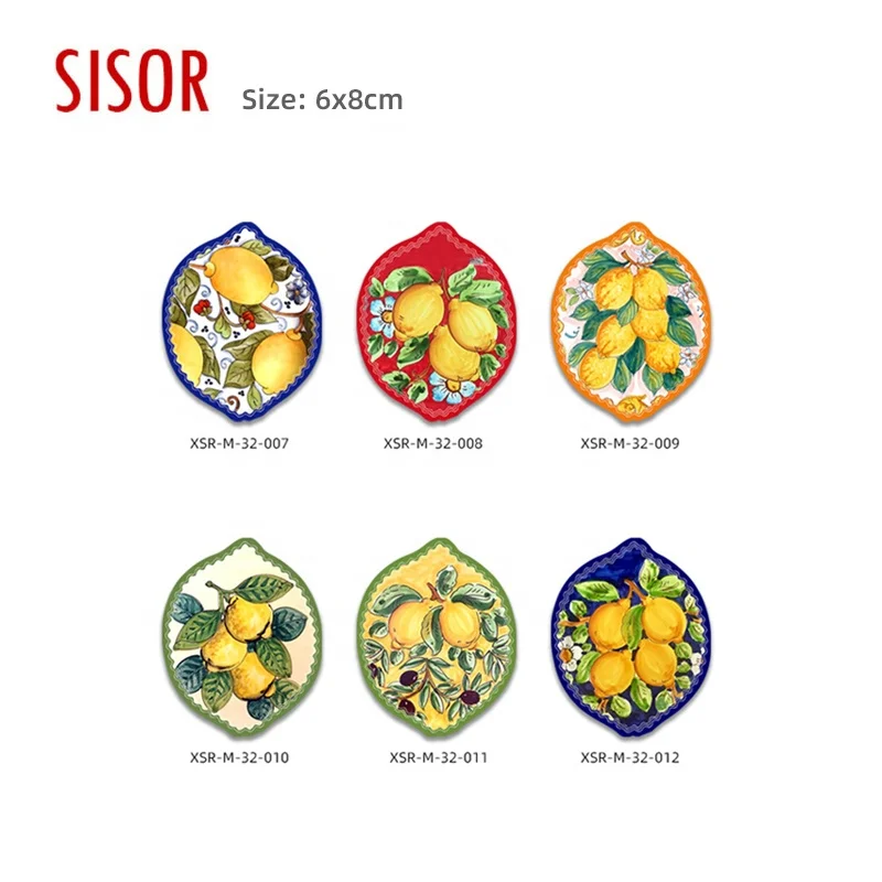Wholesale Cheap Lemon Ceramic Magnet Fridge Italy Ceramic Decoration Magnetic For Fridge Tiles  Home Decor Souvenir