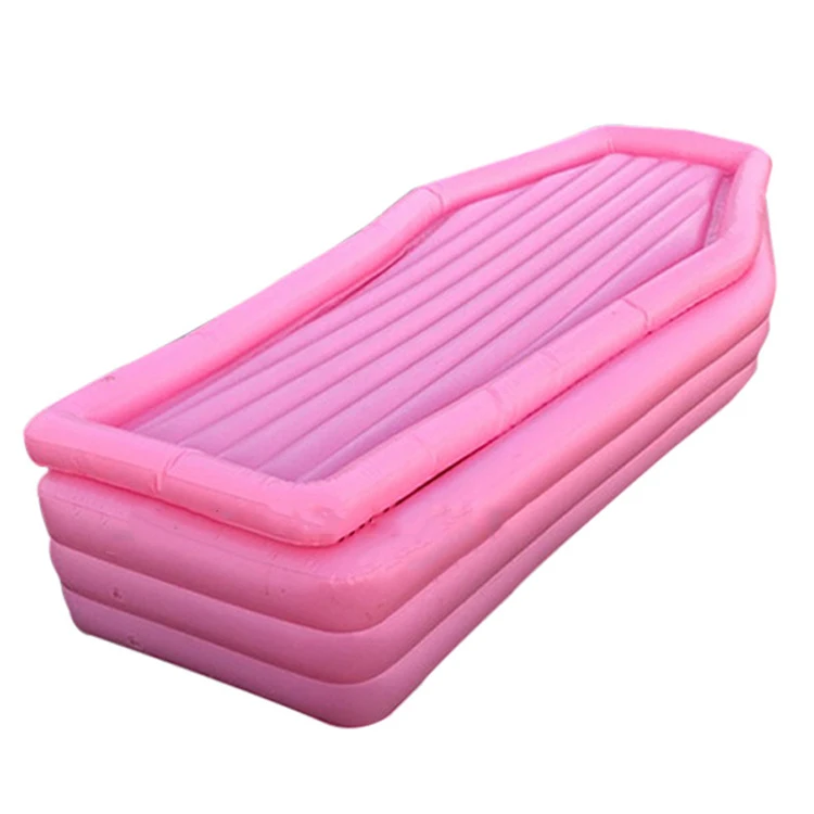 2019 custom promotional gifts inflatable coffin pool float for holiday