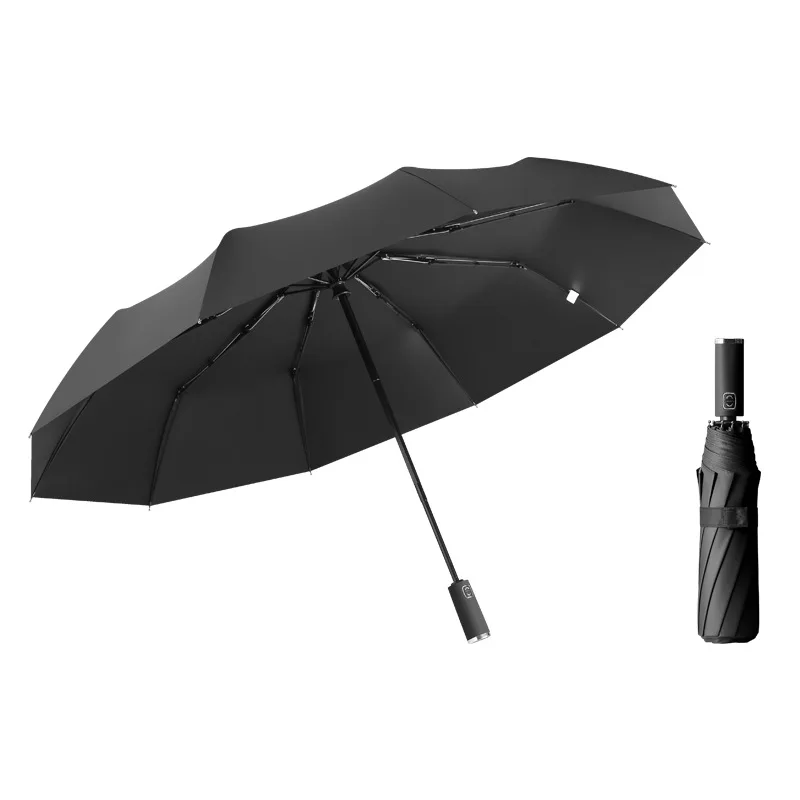 23 Inch Automatic Switch on and Off Mechanism 10 Ribs Ten Bone Three Fold Umbrella Christmas Luxury Space Valentine Business Eid