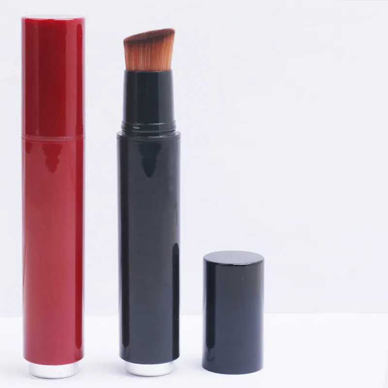 New Refillable Container Kabuki Liquid Foundation Multi-function Makeup Brush Portable Pressed Button Dispensing Brushes