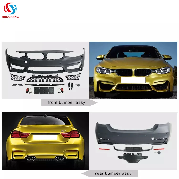 Wholesale Automotive Parts M4 style Carbon Fiber bumper diffuser lip spoiler for BMW F32 bodykit 2014-2019