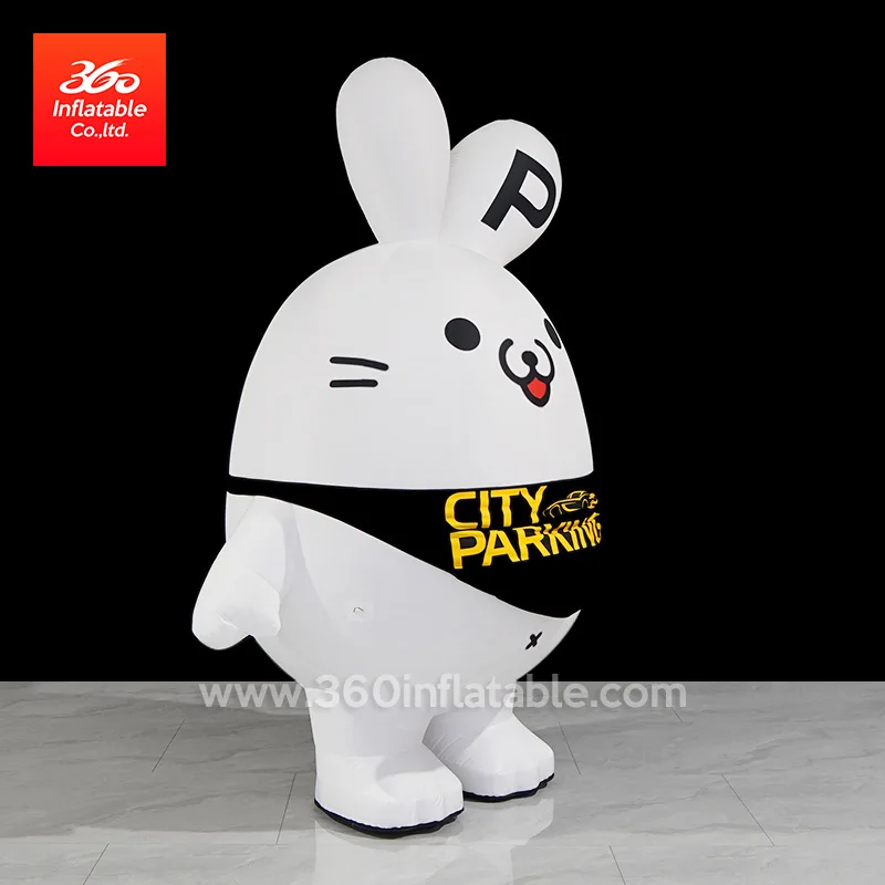 Custom design giant advertising inflatable animal mascot cartoon white rabbit costume for decoration