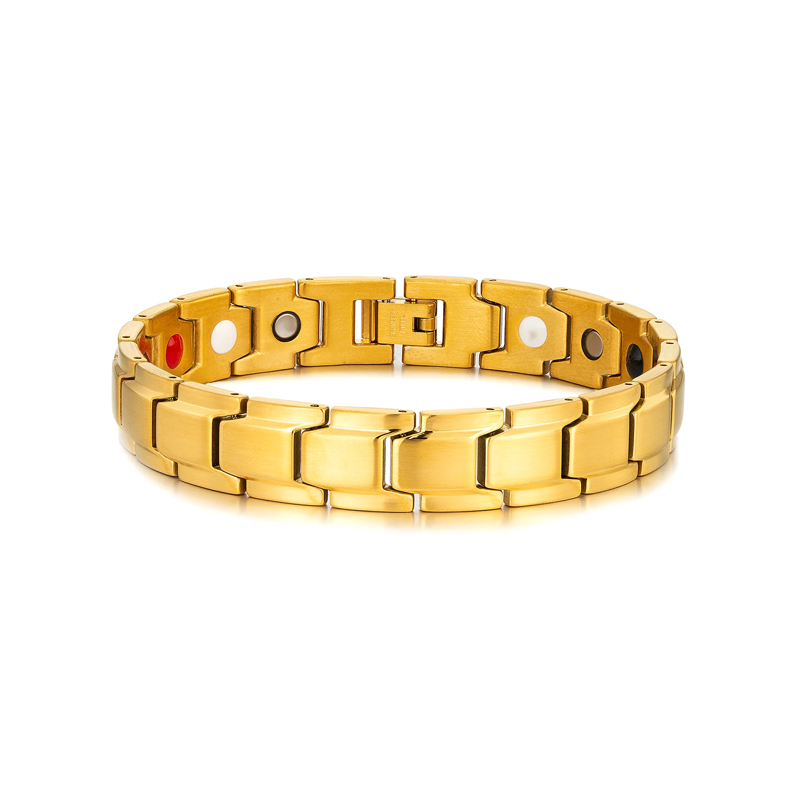 Customized Special Bio Magnetic Energy Accessories Men Stainless Steel Bracelet Jewelry Wholesale