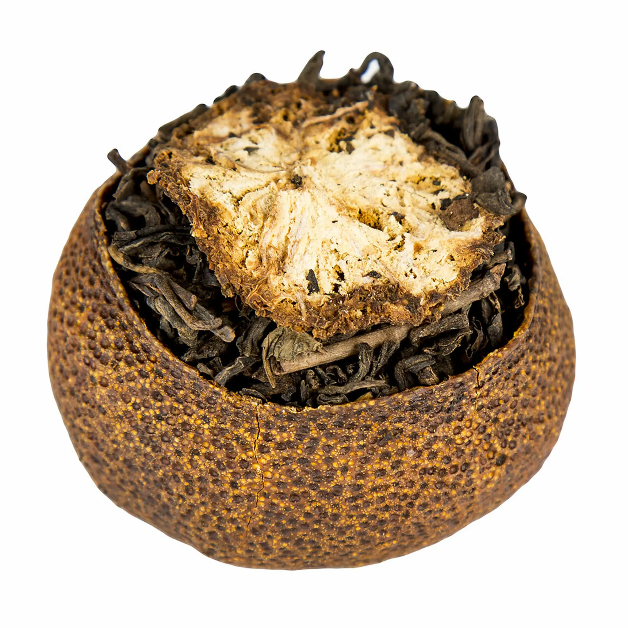 China Puer Suppliers Fermented Puer Tea Cake Puerh Tea Raw Leaf Dried Tangerine Peel Orange Puerh Tea